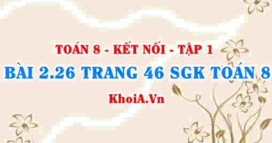 Bài 2.26 trang 46 SGK Toán 8 tập 1 Kết nối tri thức